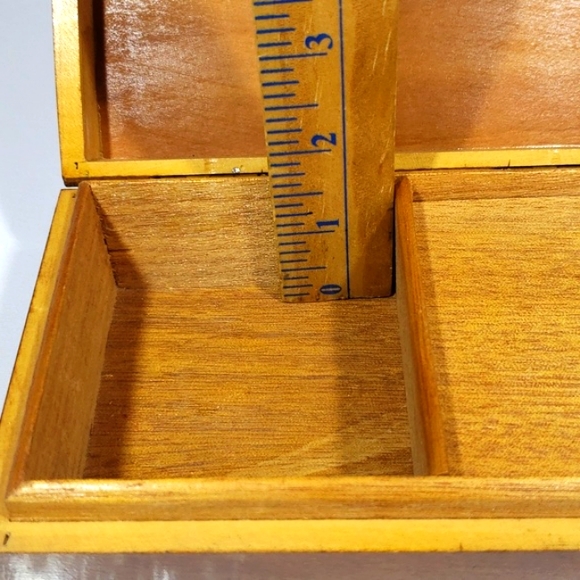 Antique Beautiful Wood Music Handcrafted Jewelry Box Made In Switzerland - Picture 14 of 16